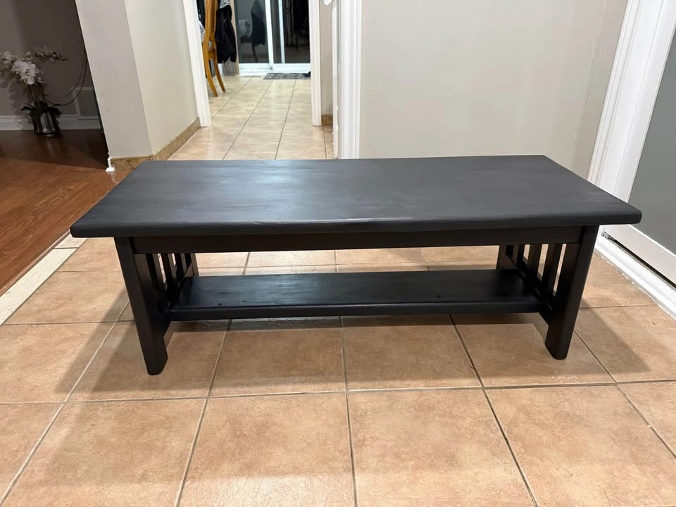Modern Black Coffee Table | Fully Refinished | Elegant & Timeles - photo 3