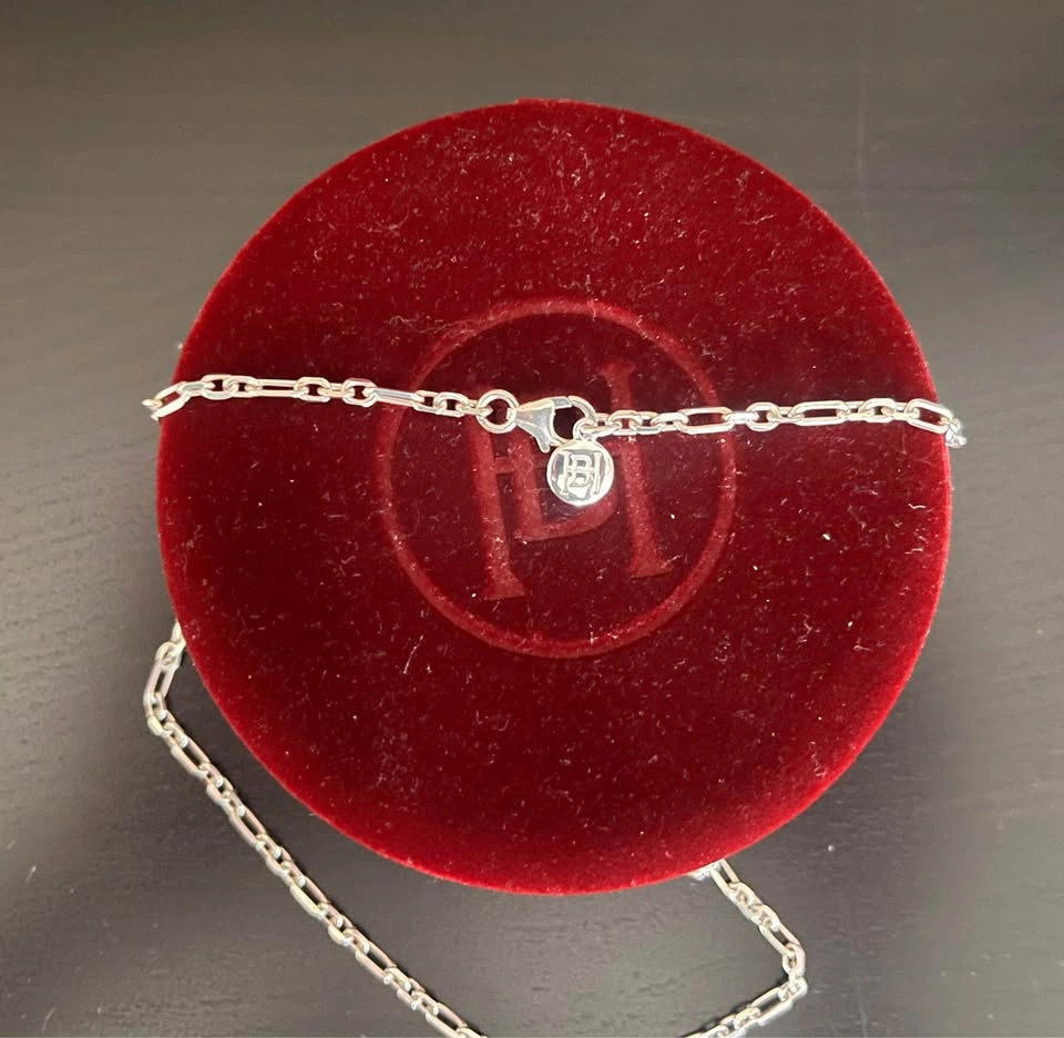 Hillberg & Berk Sterling Silver Chain Necklace with R & Sparkle - photo 2