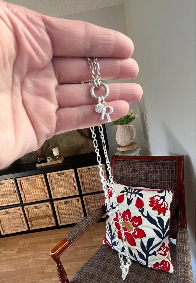 Hillberg & Berk Sterling Silver Chain Necklace with R & Sparkle - photo 5