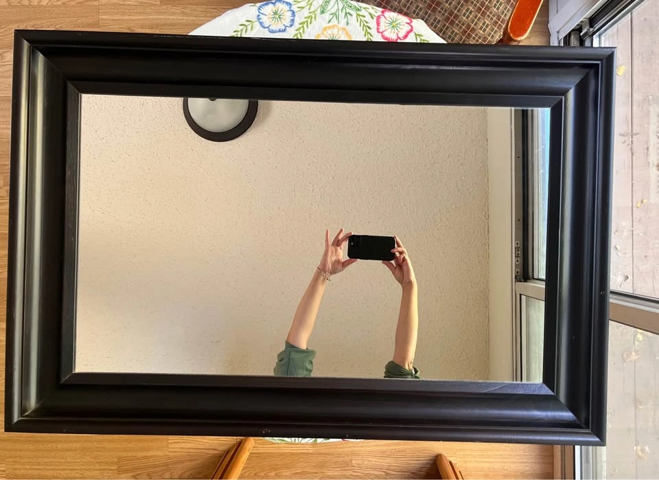 IKEA HEMNES Mirror – Black-Brown Wood Frame, 23 5/8" x 35 3/8" - photo 2