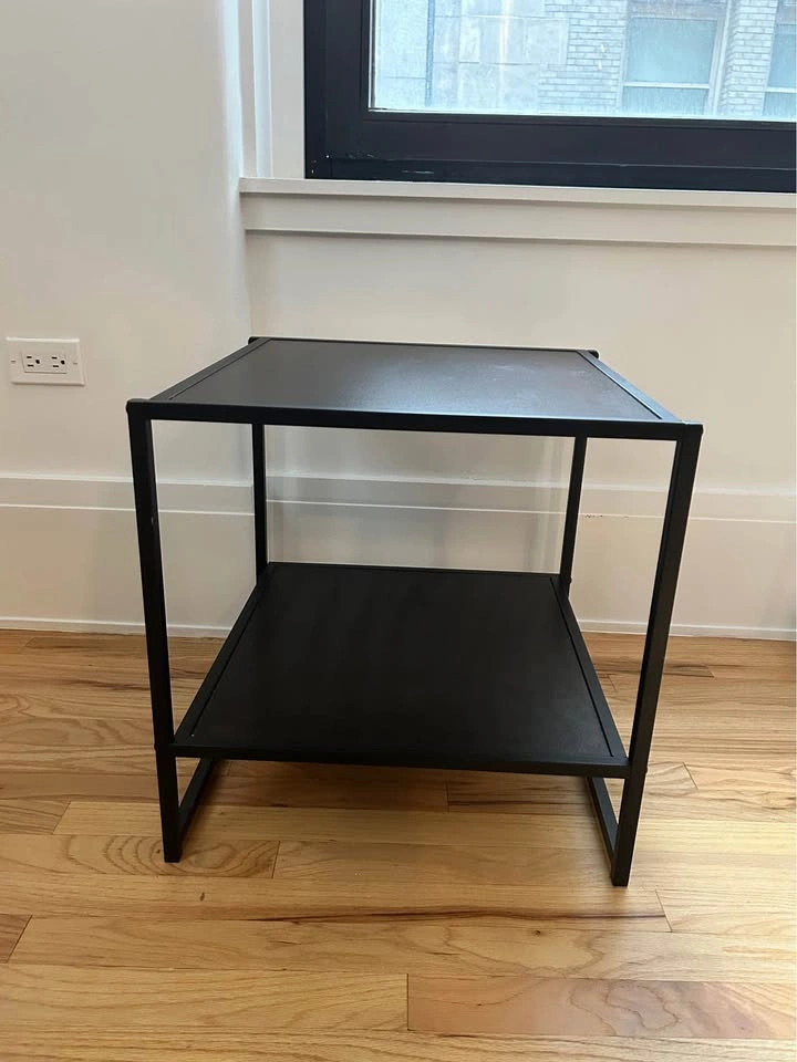 2 Gorgeous & Sturdy Solid Black Side Tables/Nightstands  for $25