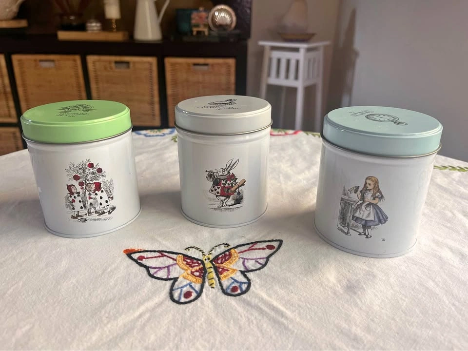 Set of 3 Alice in Wonderland Tea Tins - Collectible
