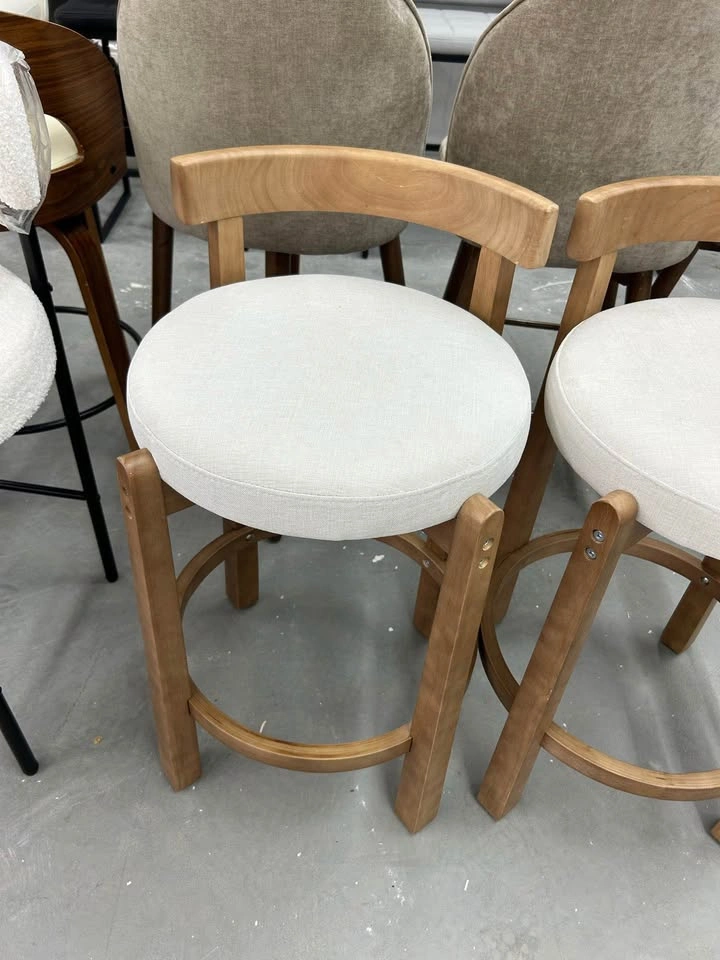 Mid-Century Modern Swivel Counter Stools – Set of 2 - photo 2