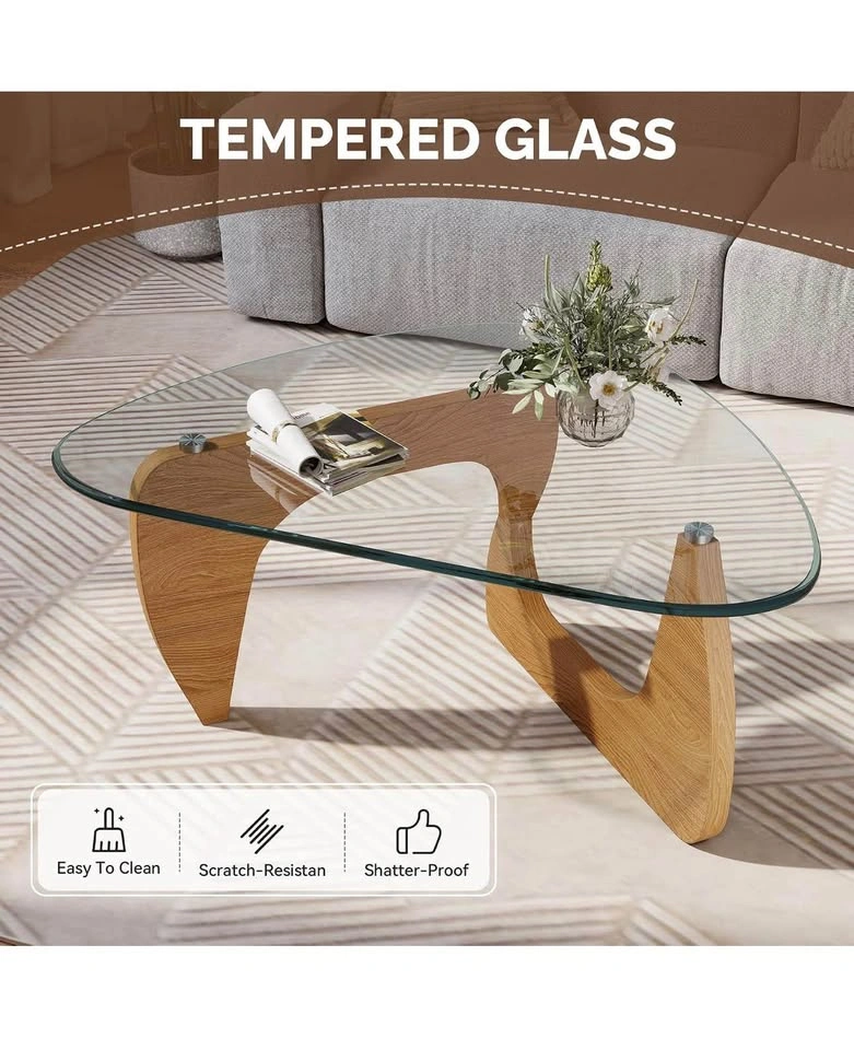 Modern Glass Coffee Table, Triangle Center Table, 31.5” - photo 5