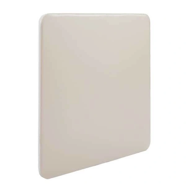 Folding Card Table 33.8 in. Portable Square Beige Metal Desk - photo 2