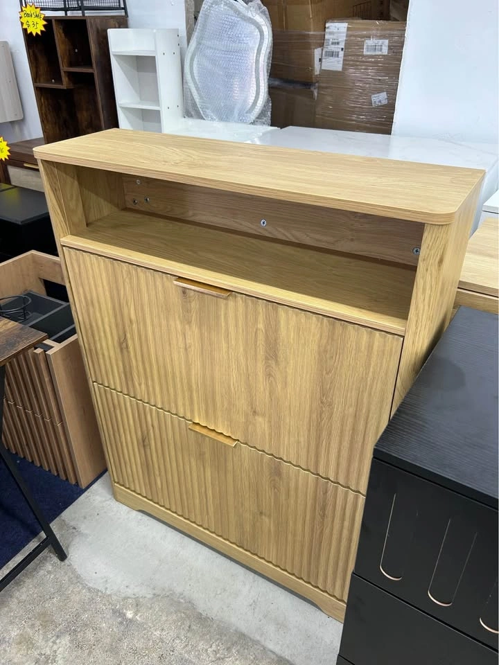 31.6'' Shoe Cabinet - 2 Flip Drawers Modern Minimalist - photo 2