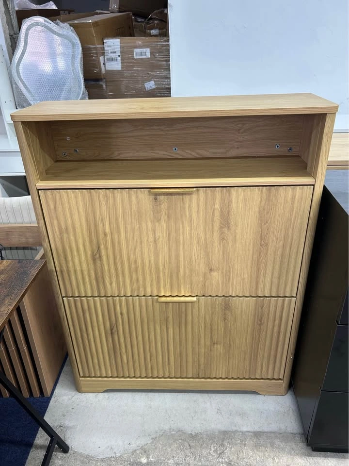31.6'' Shoe Cabinet - 2 Flip Drawers Modern Minimalist - photo 4