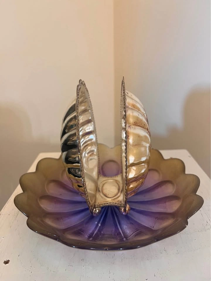 Vintage Brama Shell Napkin Holder - Silver Plated - Made in Engl - photo 4