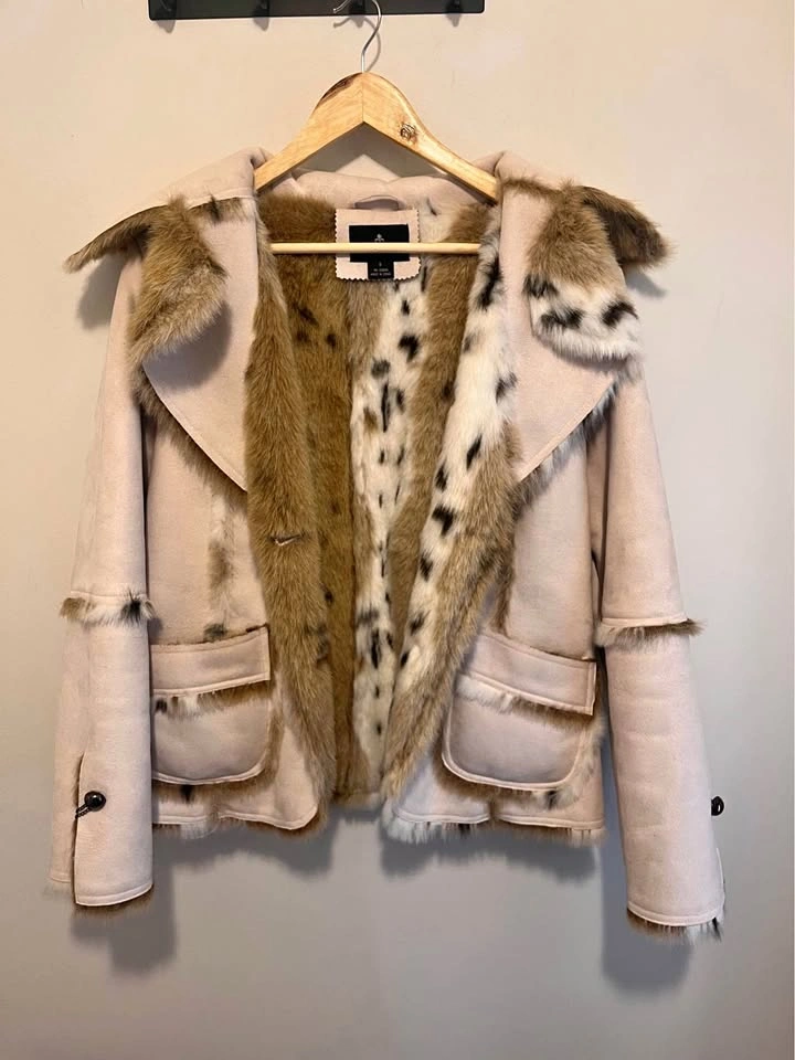 Regent & Company Faux Suede & Faux Fur Jacket — Size Small