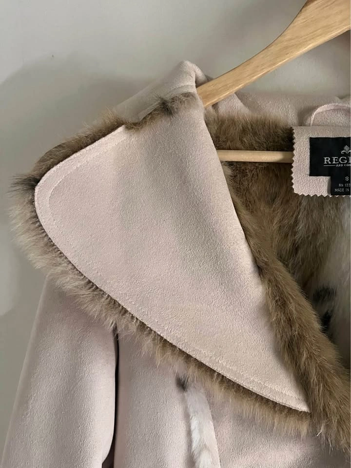 Regent & Company Faux Suede & Faux Fur Jacket — Size Small - photo 4