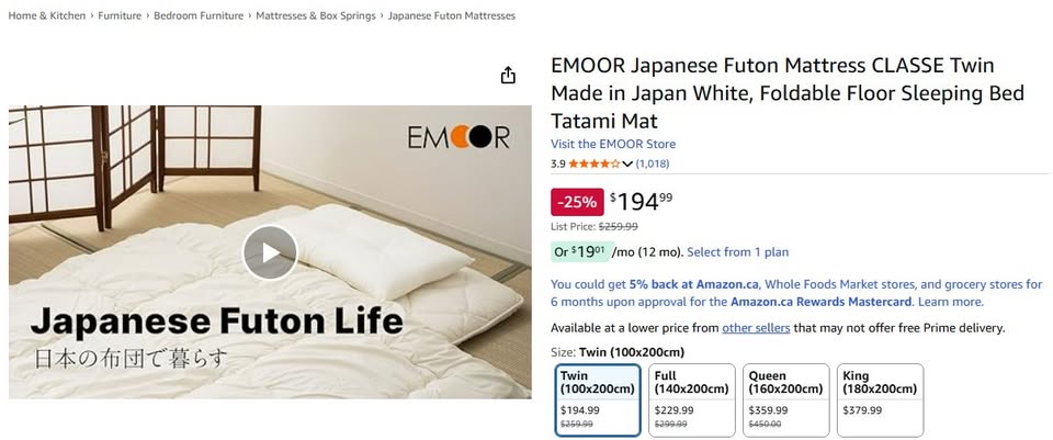 Mattress - High Quality - Made in Japan Foldable Tatami Mat - photo 5