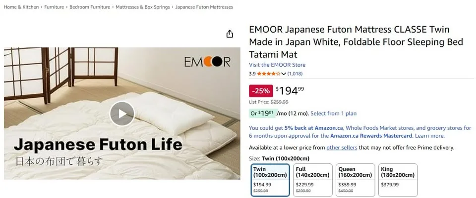 Mattress - High Quality - Made in Japan Foldable Tatami Mat image indicator(5)