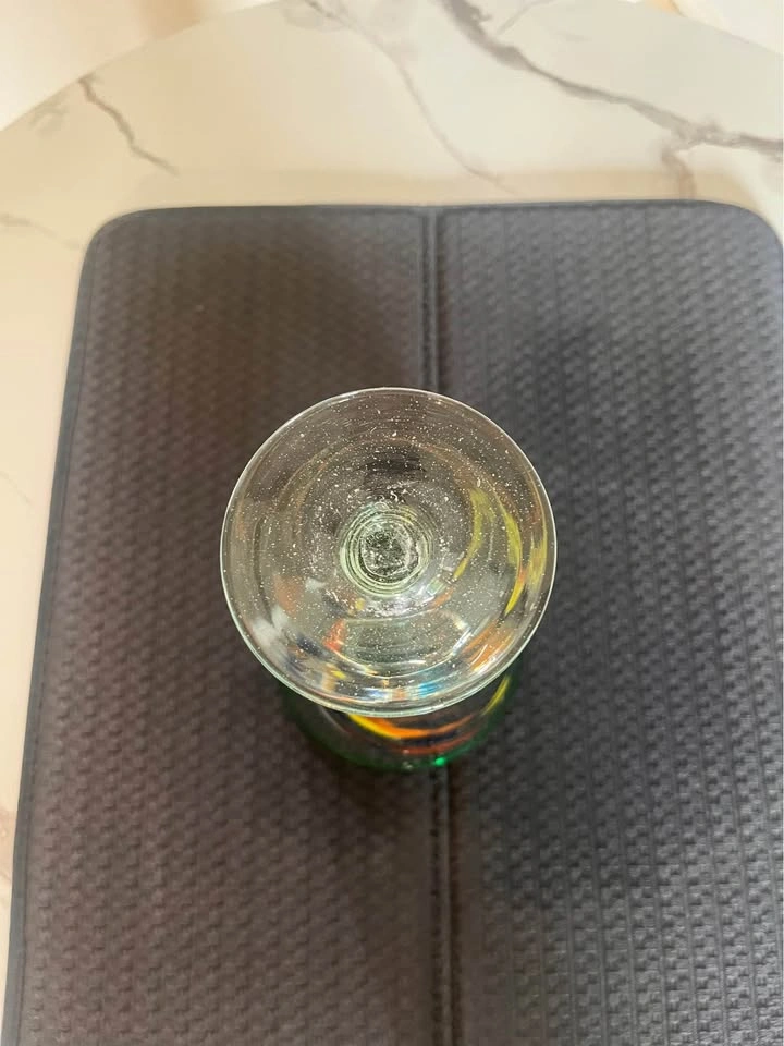 Hand-Blown Art Glass Cocktail Glasses Mexican Style - photo 4