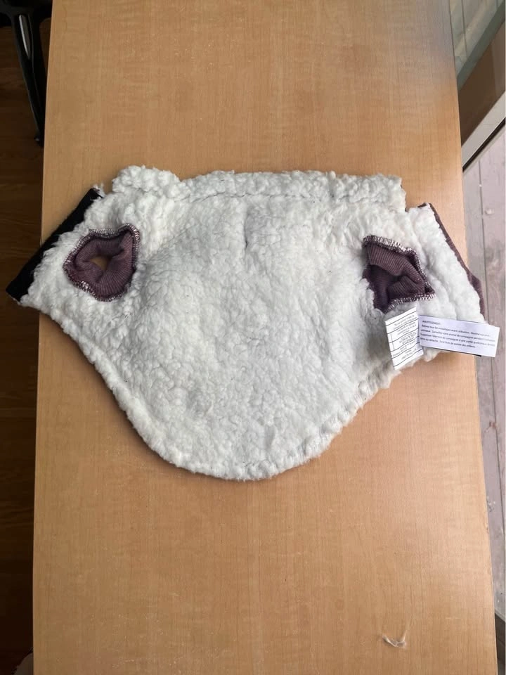 🐾 Silver Paw Dog Winter Jacket — Burgundy Quilted — Size XXS - photo 3