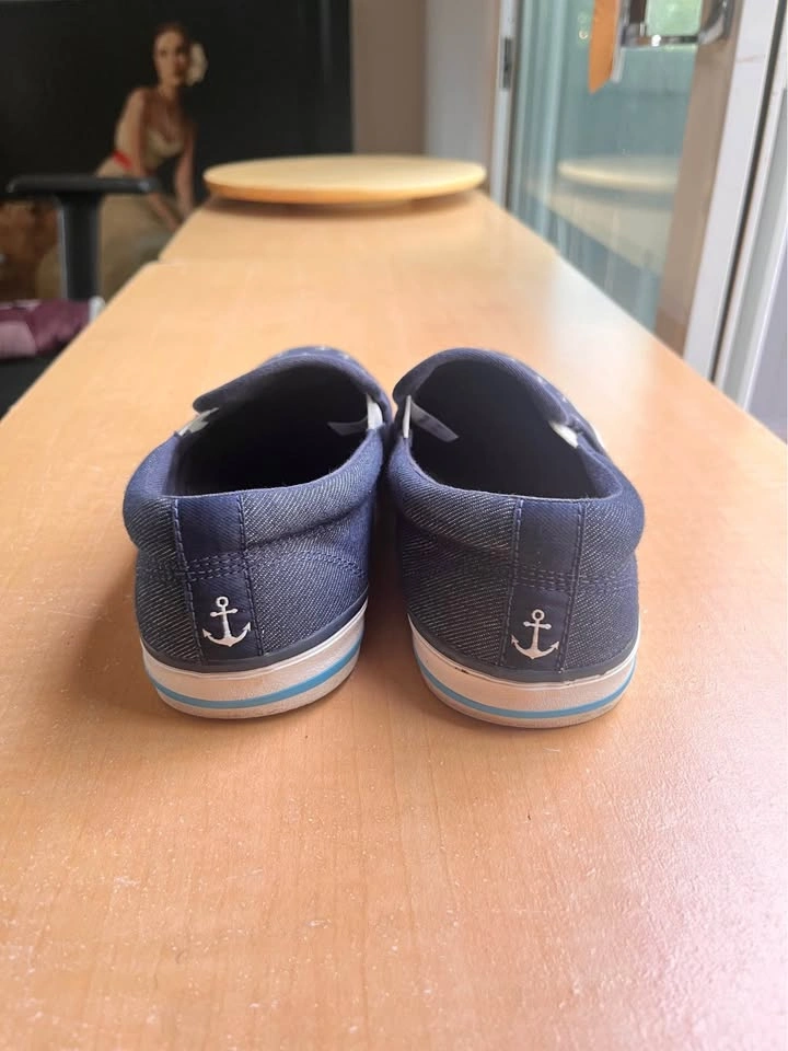 Helly Hansen Women’s Slip-On Sneakers — Navy Anchor Print — Size - photo 2