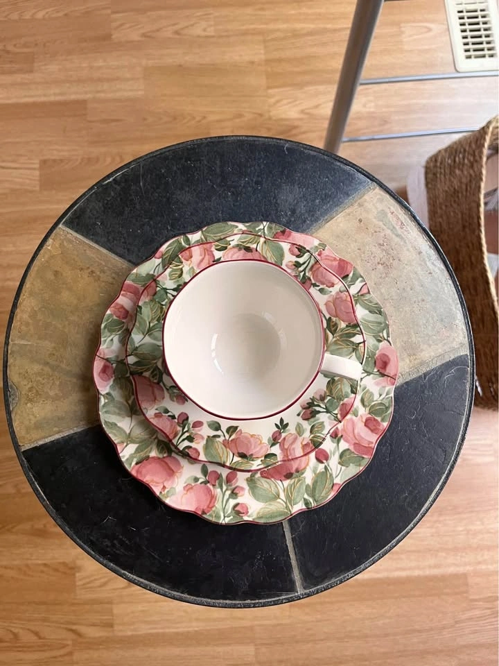 🌹 Nikko Tableware Japan — Rose Floral Tea Trio Set - photo 3