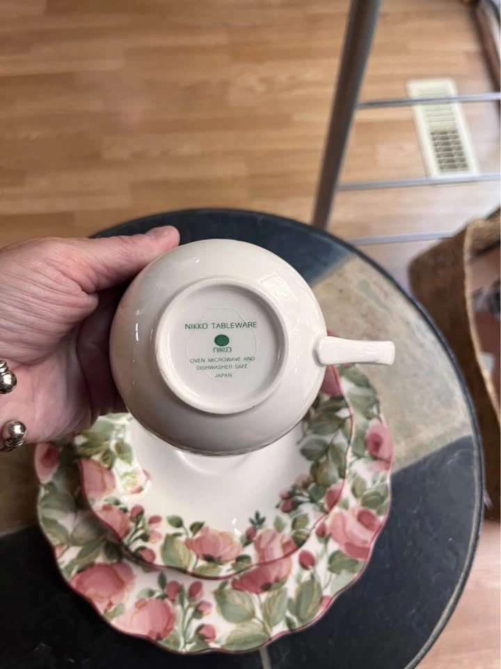 🌹 Nikko Tableware Japan — Rose Floral Tea Trio Set - photo 4
