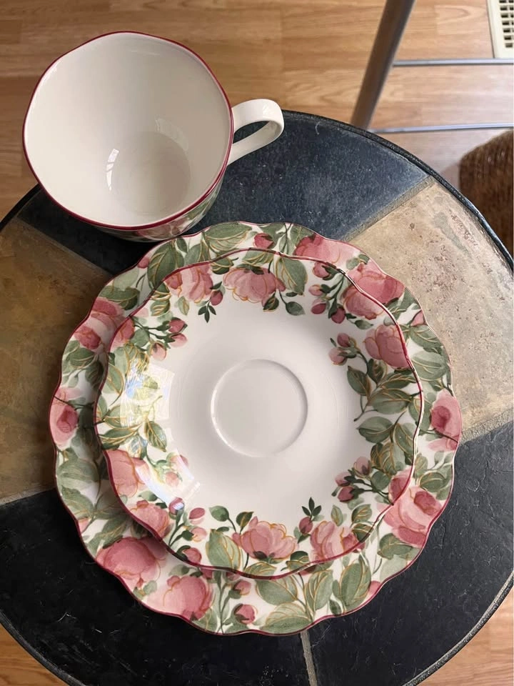 🌹 Nikko Tableware Japan — Rose Floral Tea Trio Set - photo 5