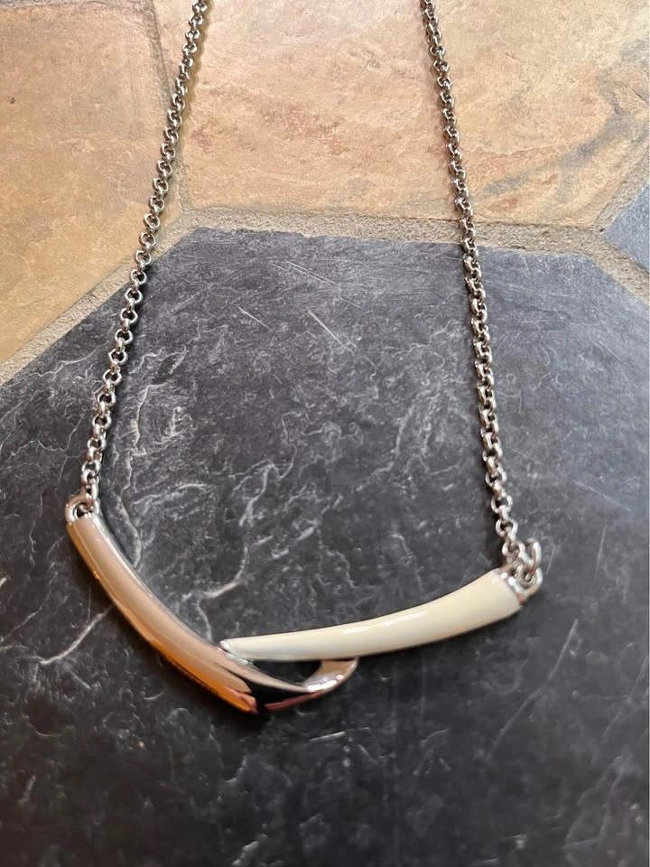 Lia Sophia Silver-Tone Twisted Bar Necklace - photo 2