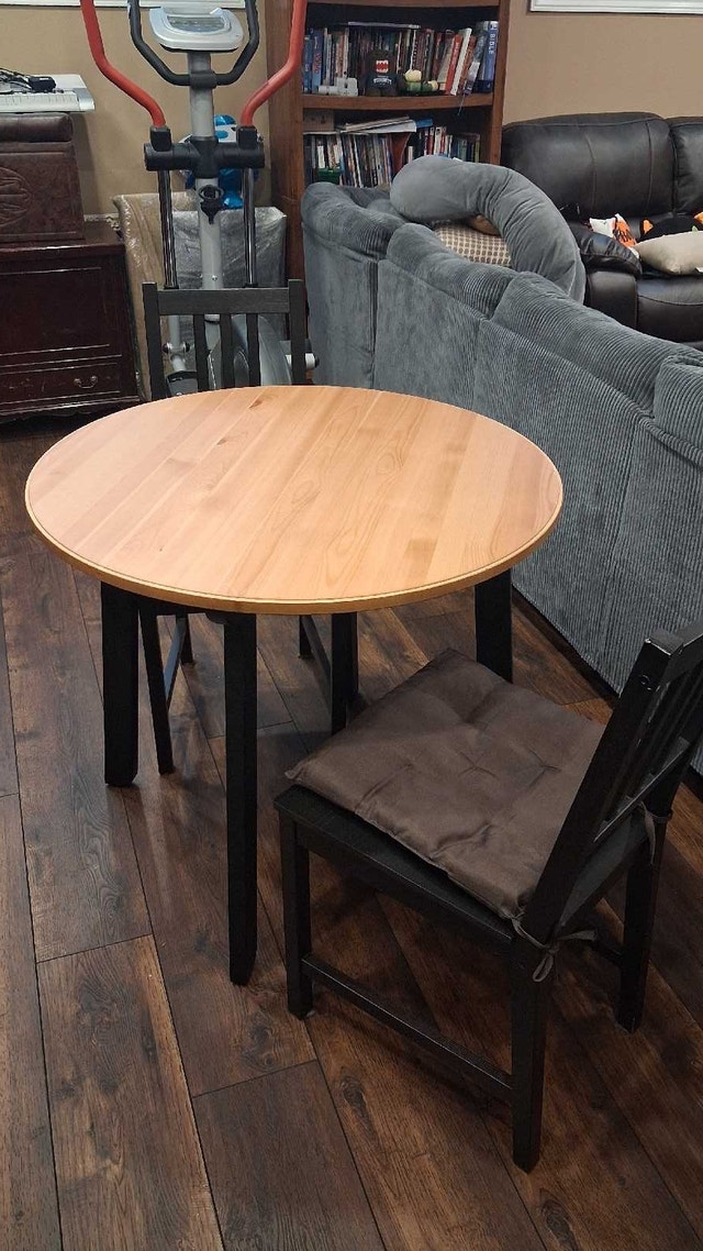 Wooden table and chairs from IKEA