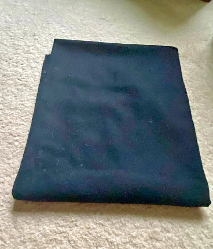 Stiff Wool fabric, black, about 56” sq