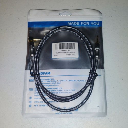SOUNDFAM 90 Degree AUX Cable 3ft/1m