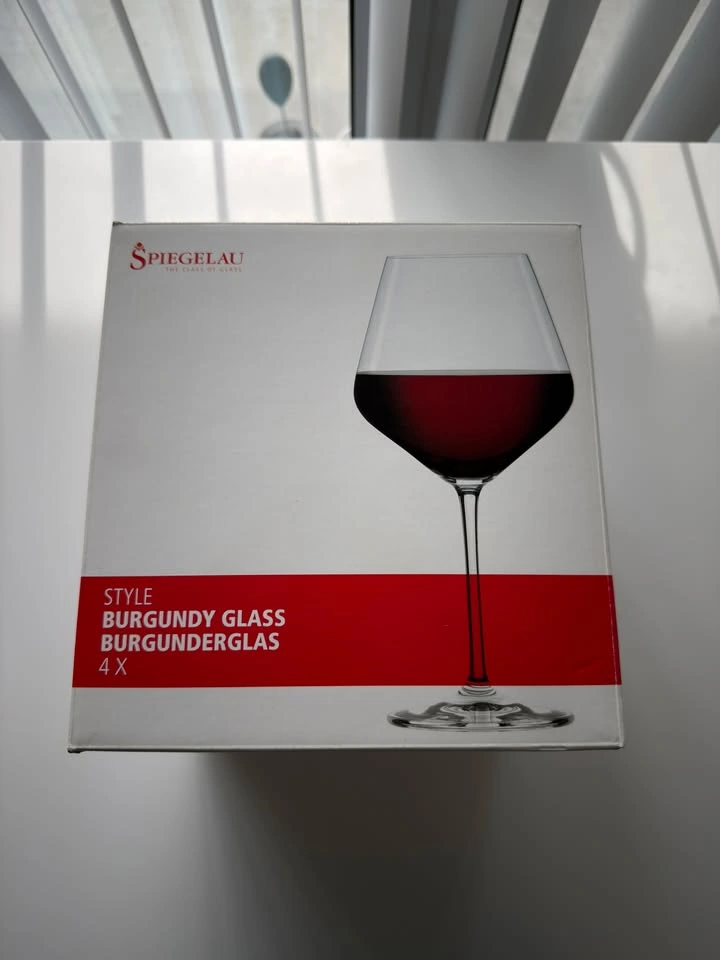 Set of 4 Spiegelau Burgundy Glasses with Box - photo 5