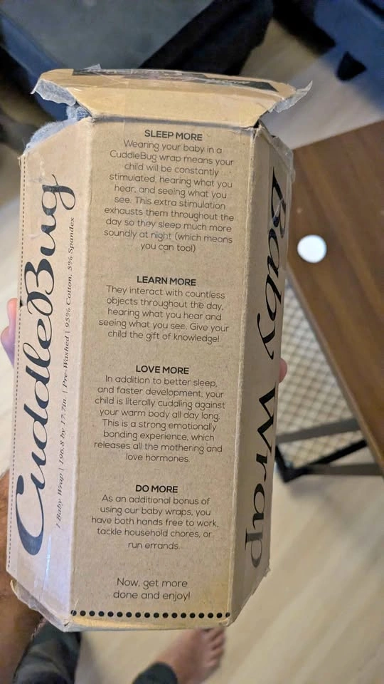 CuddleBug Baby Wrap / Baby carrier - Like New