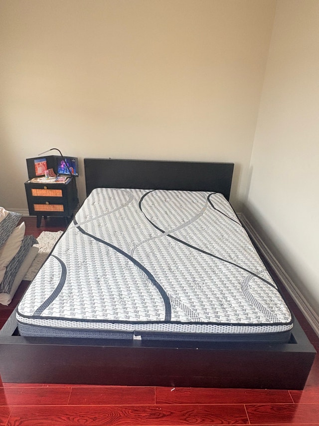 Queen Bed Frame with Mattress