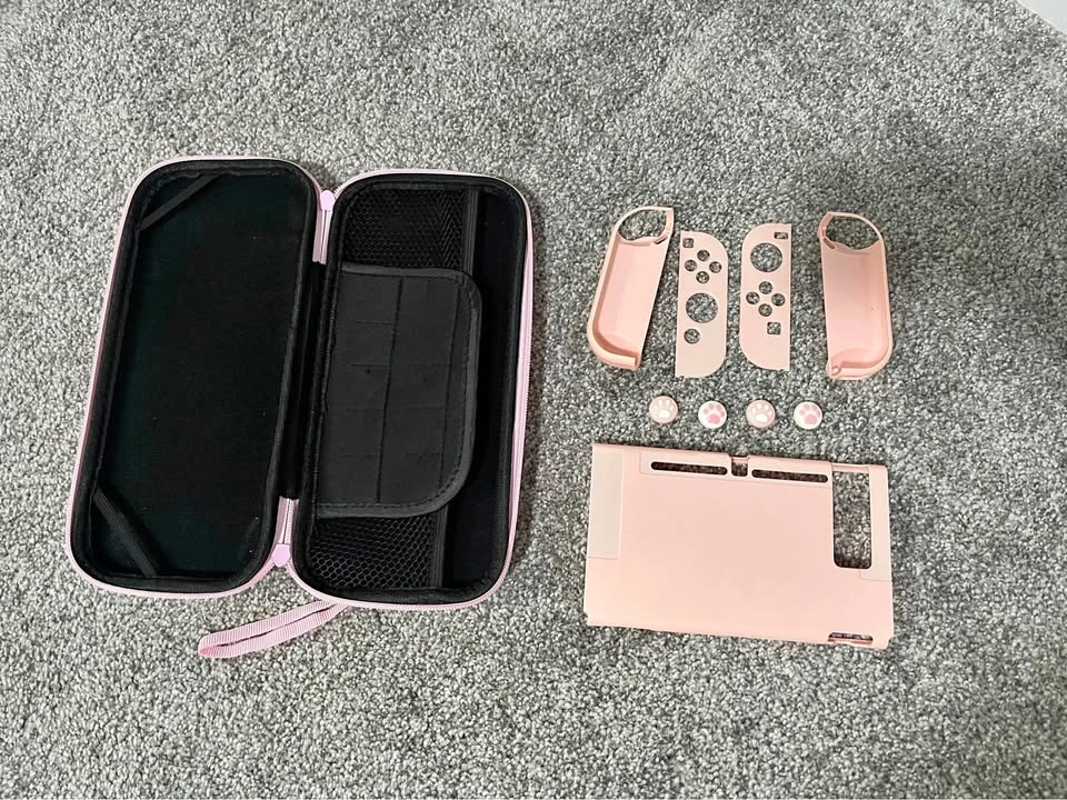 Pink Nintendo Switch 1 Case and Shell