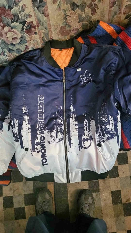 Maple Leafs bomber style jacket