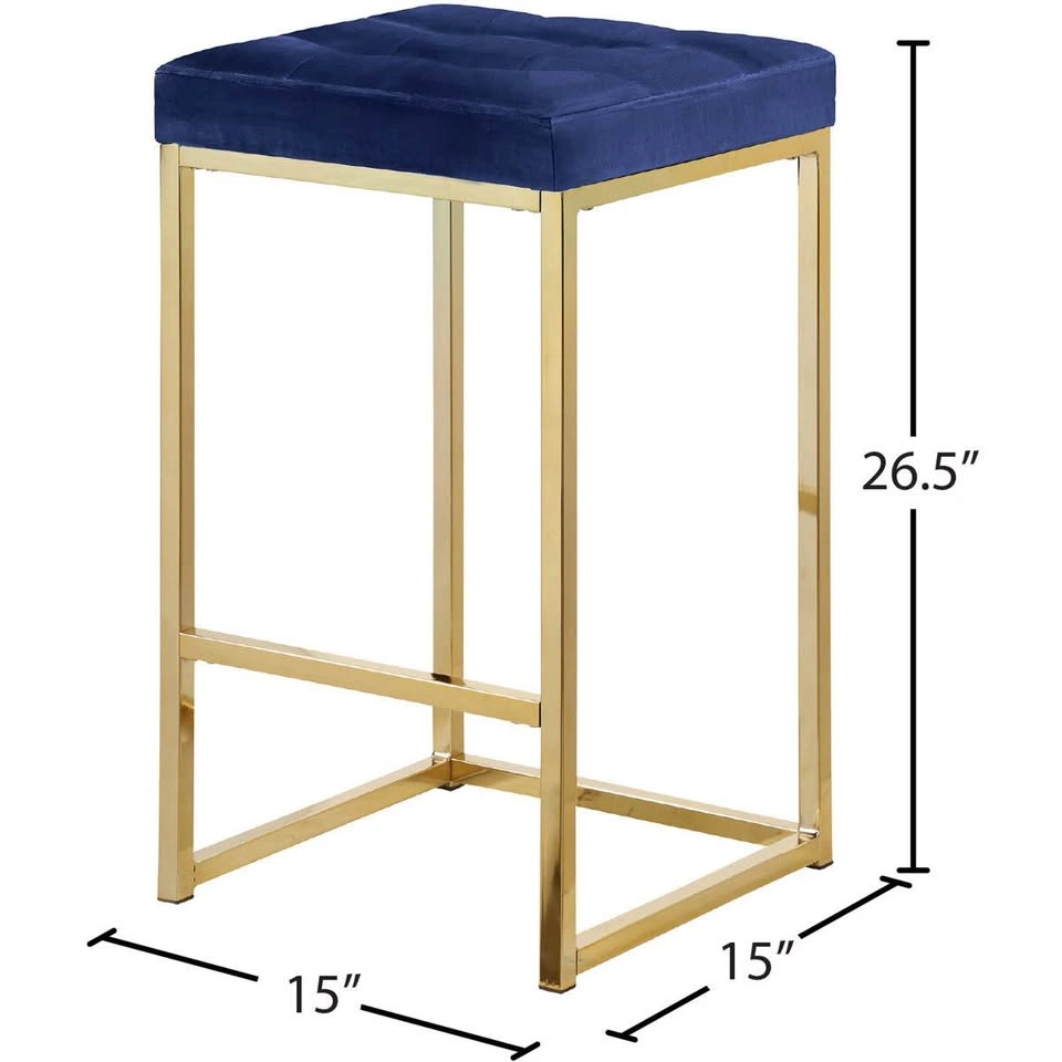 Everly Quinn Velvet Counter Stool Set - Brand new in box - photo 3