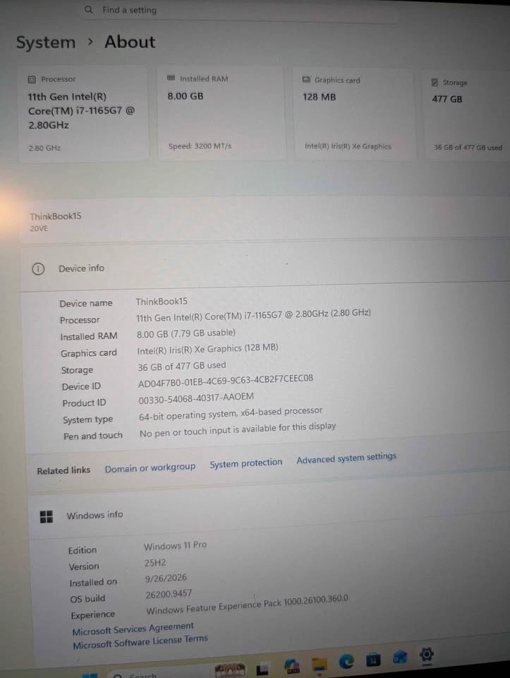 Lenovo Thinkbook 15 G2 ITL Laptop - photo 4