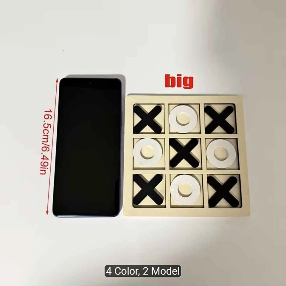 Wooden Tic Tac Toe Game Big Size