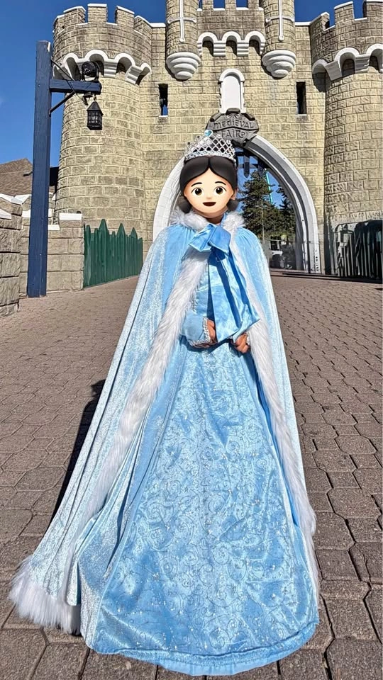 Cinderella Princess Dress with cape for Halloween size 4