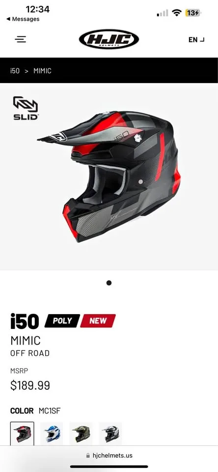 Dot Certified Off Road Helmet thumbnail