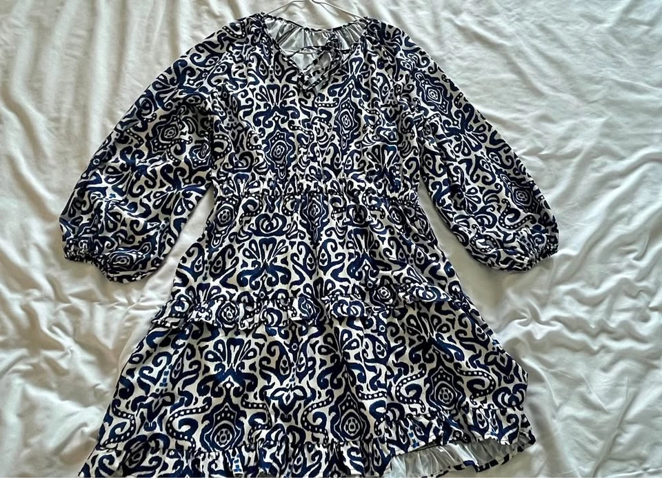 Blue mini dress