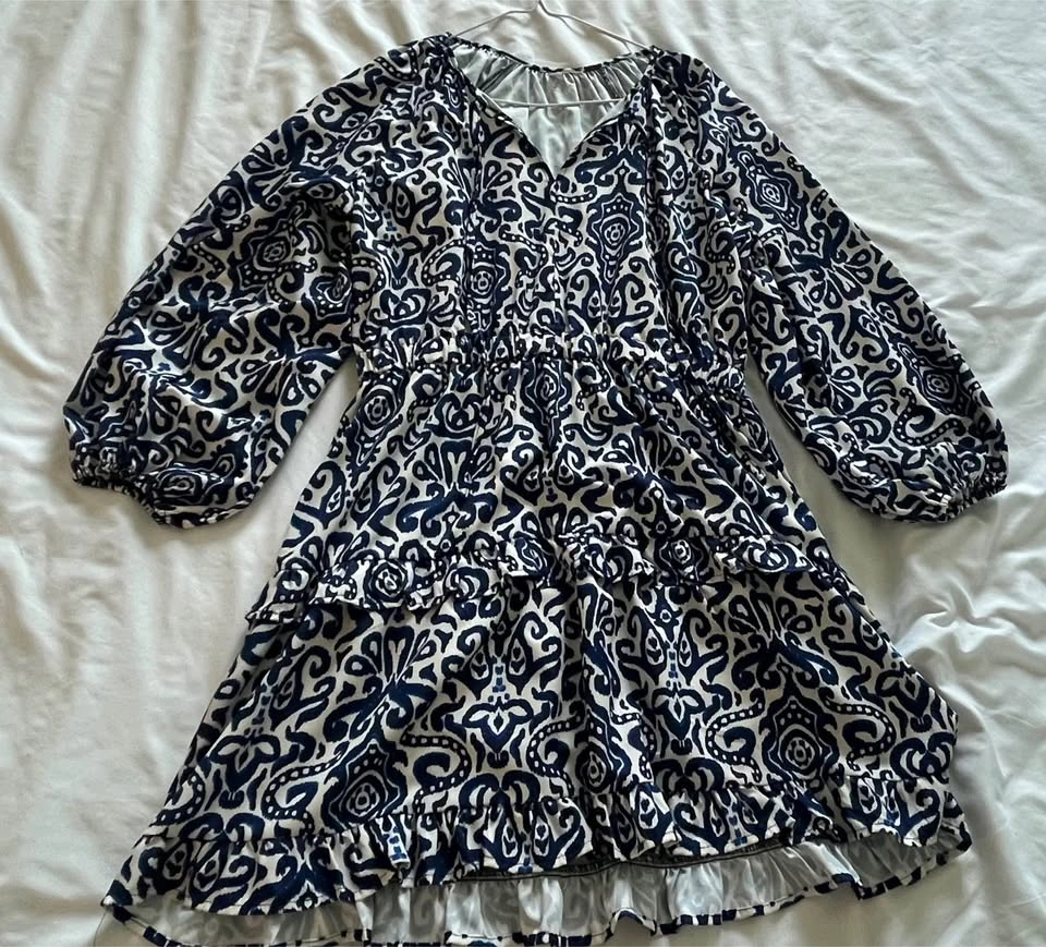 Blue mini dress - photo 2
