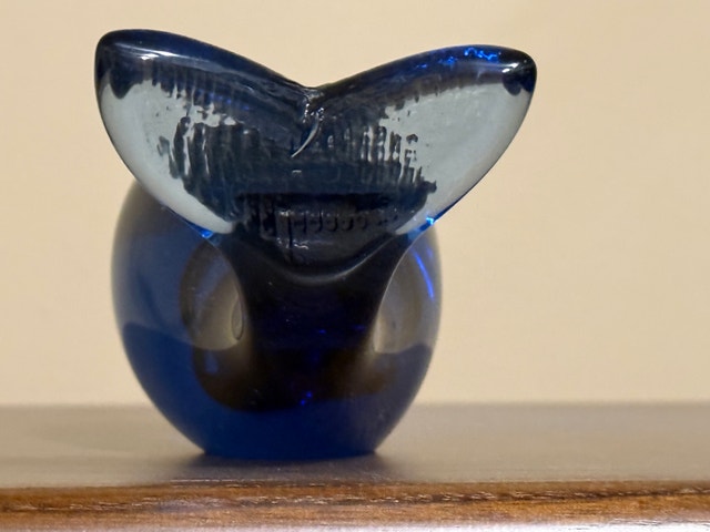 Blue Glass Whale Figurine - photo 2