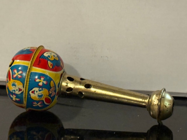 Vintage Tin Rattle