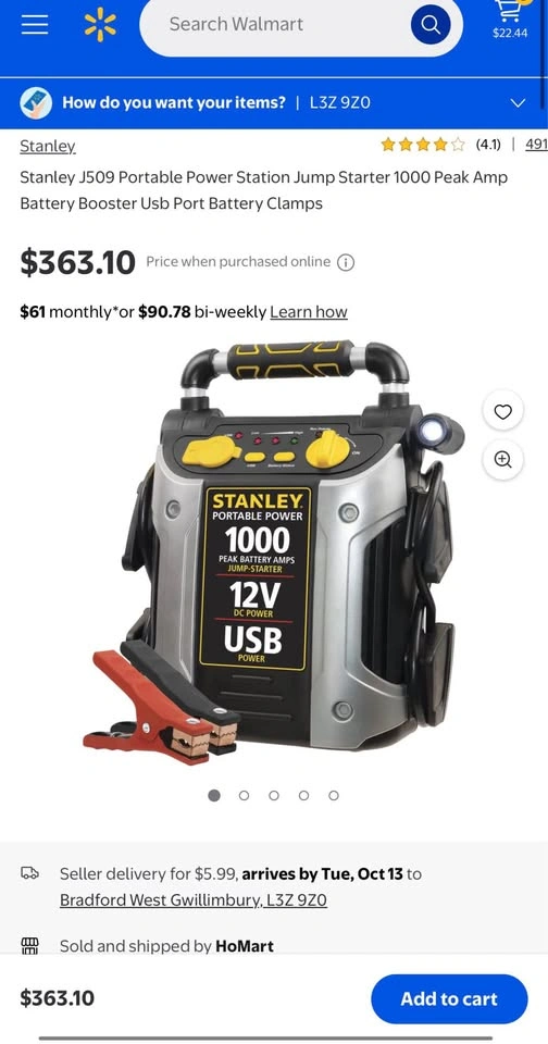 Stanley J509 Portable Power Station 1000 Peak Amp Jump Starter - photo 3