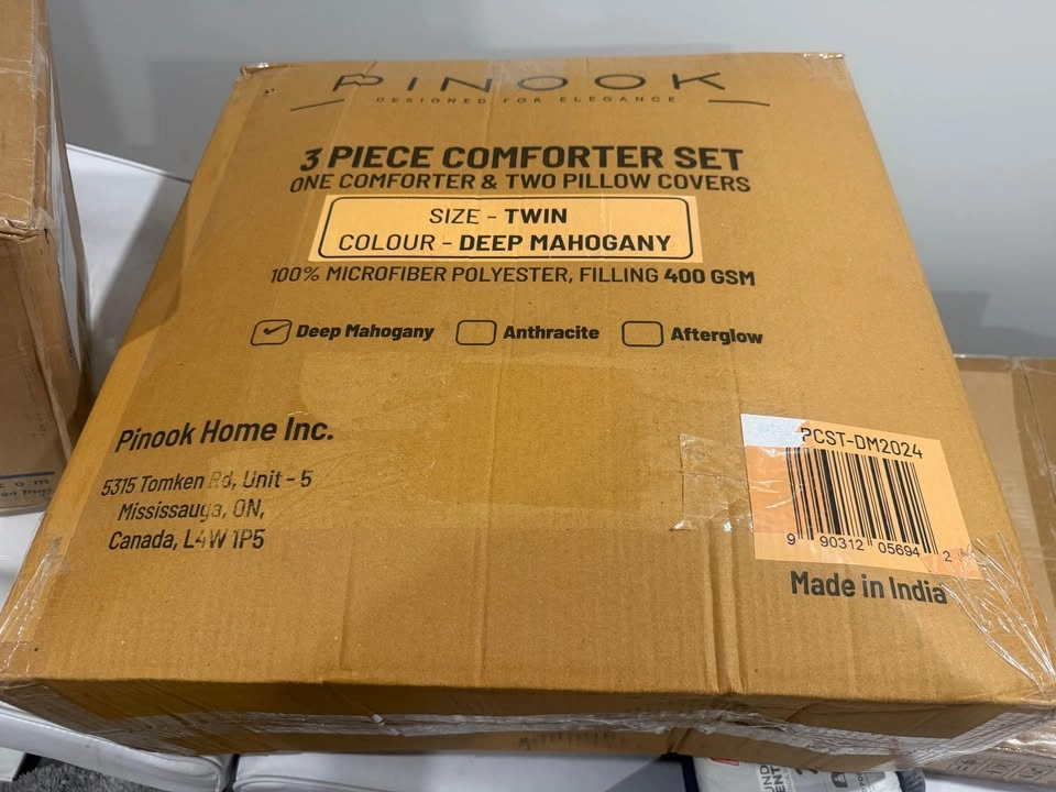 Pinook Twin 3 Piece Comforter Set - Deep Mahogany - photo 2