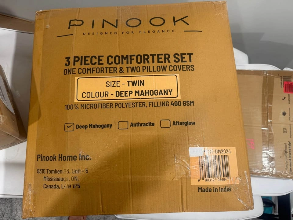 Pinook Twin 3 Piece Comforter Set - Deep Mahogany - photo 3
