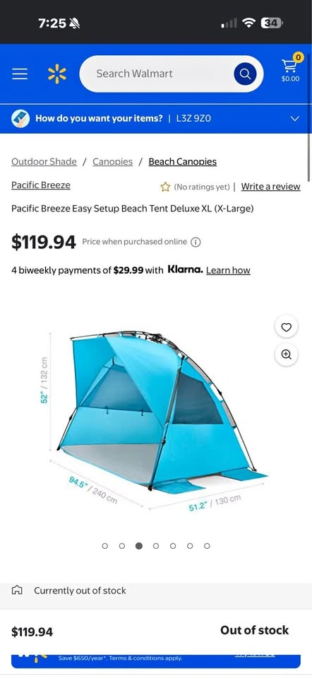 Pacific Breeze Deluxe Beach Tent