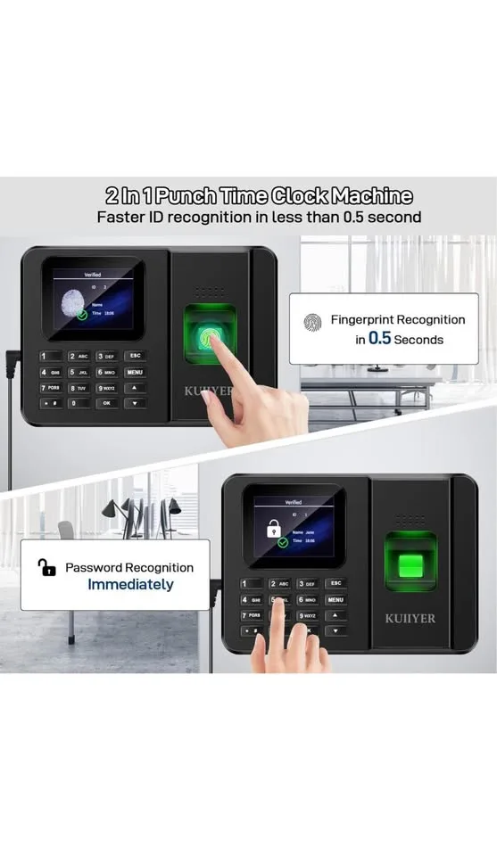 Fingerprint Time Clock Attendance Machine KU067 image indicator(4)