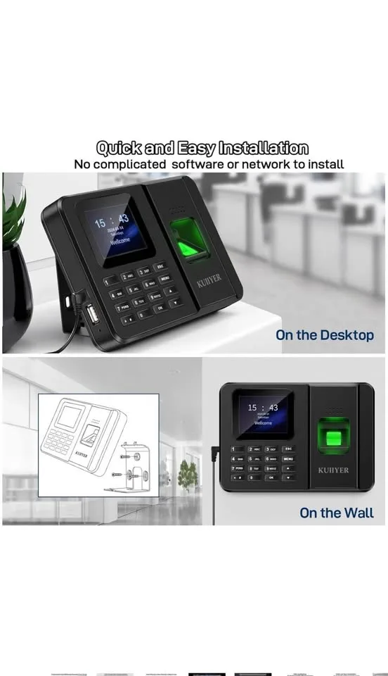 Fingerprint Time Clock Attendance Machine KU067 image indicator(9)