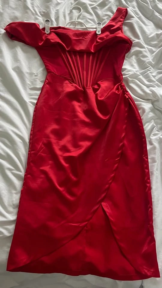 Red Satin Dress - photo 2