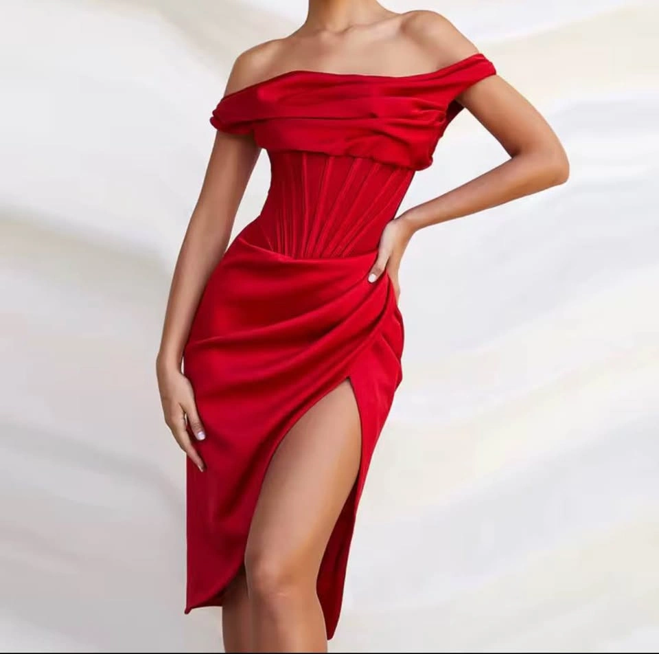 Red Satin Dress - photo 3