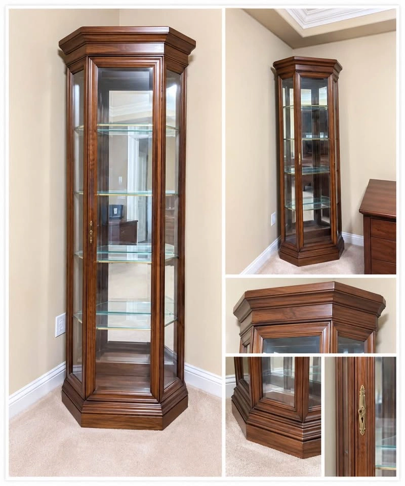 American of Martinsville Vintage Curio Cabinet – Lighted – 1986 - photo 3