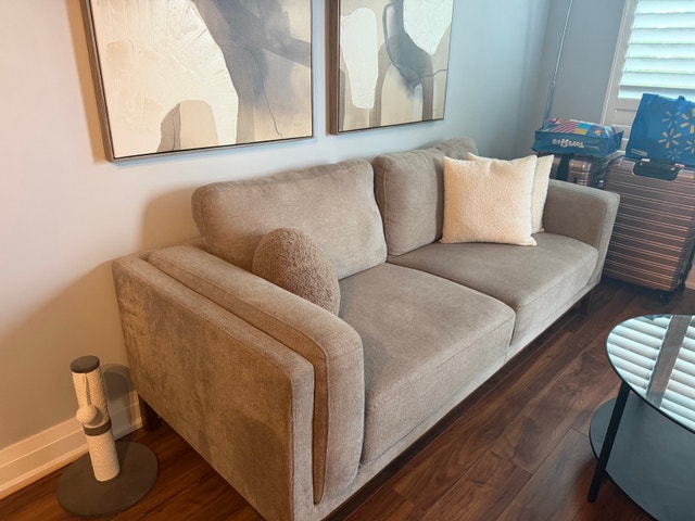 Modern Beige Loveseat